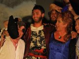Wade, Emmet, Daniel (smiling in spite of his injured ankle), Trisha Davis (Miss Euphemia) and Caroline Temple (village girl) were all smiles during the curtain call. 