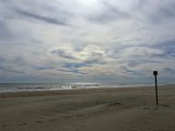 Windy winter beach