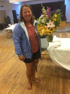 Laura McClain took a short break from all-day volunteering at the Fig Festival, only to win a prize while she was gone!  