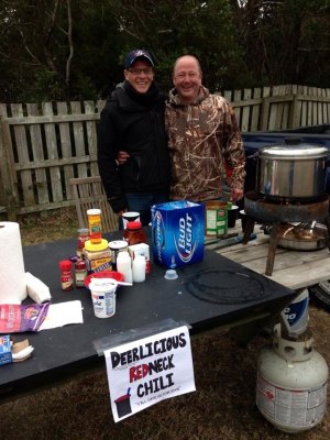 Chili in the Campground Crowd favorite chili (and cutest couple?) goes to Brad and Fess.
