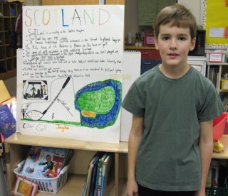 World Travel in the 2nd Grade Classroom Jayden learned about his Scottish heritage.