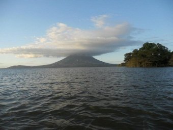 Hospitality Professionals on Vacation High volcanic lake where Kristen and Clay rented a kayak and explored.