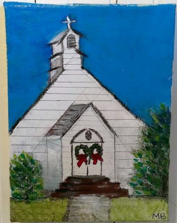 OPS Art Show Raises Record Amount Little White Church by Mary Bryant