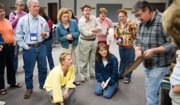 Teachers in training at a seminar.