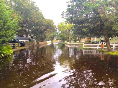 Higher Tides Back Road during a weather event in 2017