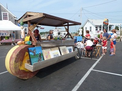 A cart full of art
