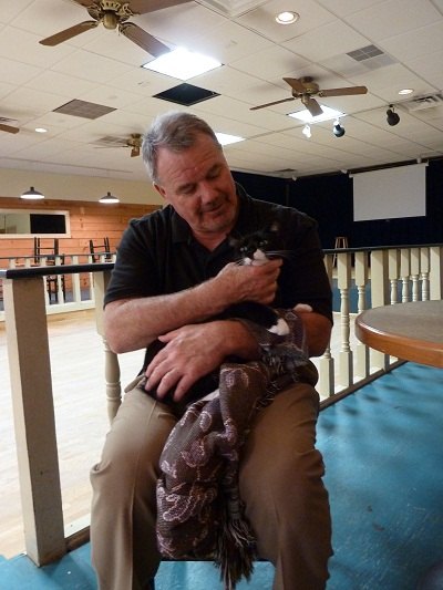 Ocracoke Pets Feel the Love Dog person Walt said his cat was surprisingly good company.