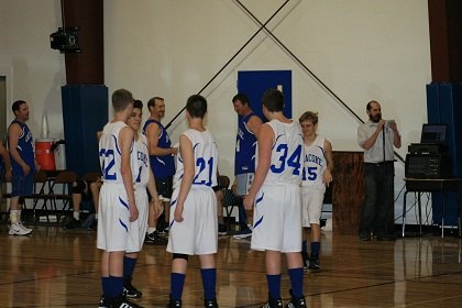 Alumni Bring it Home at Homecoming Game The high school boys barely broke a sweat.