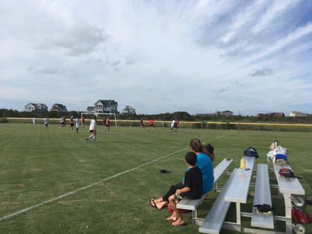 Under gorgeous skies at Ocracoke Community Park