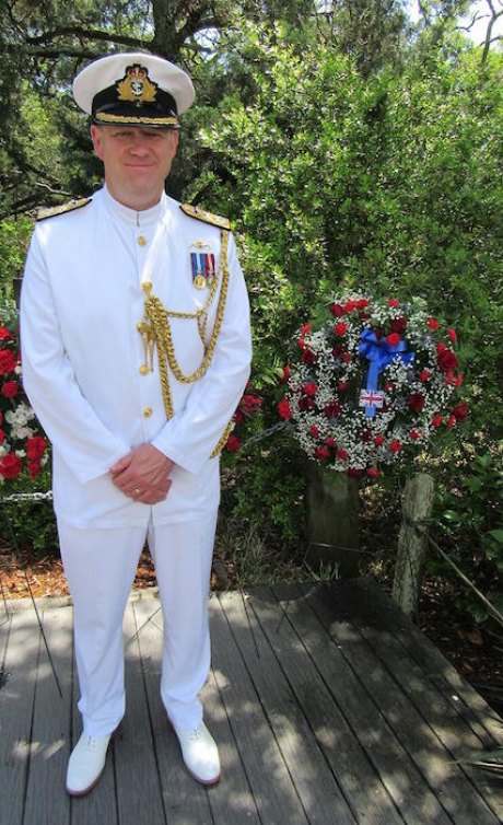 Ocracoke Honors Crew of Bedfordshire Commodore Richard Allen