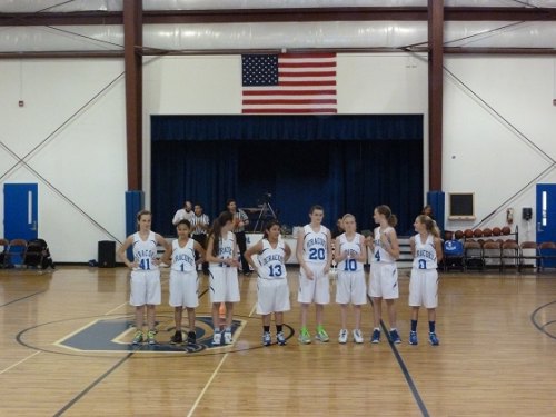 Middle School Teams Roll Eight Eighth grade girls (l-r), Mattie Rose, Karen Perez, Stacey O'Neal, Bricia Moreno, Kaylee Gaskins, Brieanna Boos, Sydney Austin, Sierra Winstead.