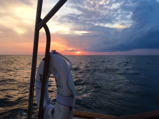 Current Events Week of June 5th–11th Sunset view from aboard the schooner Windfall