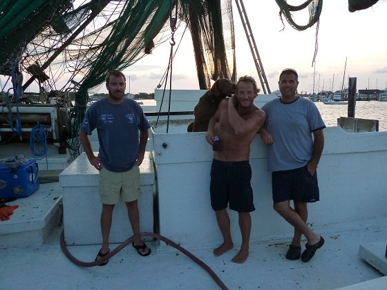 The Crustacean Catch Garter McClellan, Ellis Sellers, and Dave Donnelly.